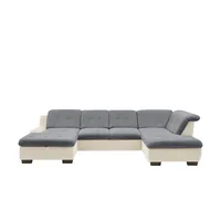 Lounge Collection Wohnlandschaft Chenille 3-Sitzer Grau