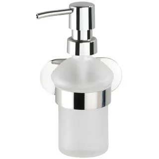 Wenko Seifenspender weiß silber Edelstahl B/H: ca. 10x17 cm - weiß, silber