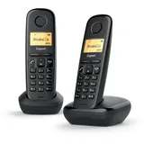 Gigaset A170DUOBLACK 2 X Telefon Cordless 1.5 " MEM.50NUM. Eco Plus System Duo