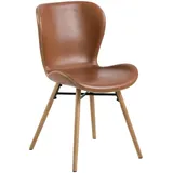 Stuhl, Braun, Eiche, Holz, Metall, Textil, Eiche, massiv, Uni, rund, 47x82.5x56 cm, Reach, Esszimmer, Stühle, Esszimmerstühle, Vierfußstühle