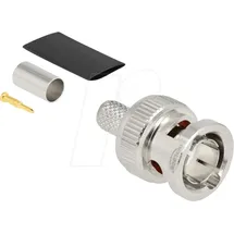 DeLock BNC Stecker zum Crimpen RG59 mit passendem Schrumpfschlauch
