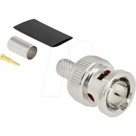 DeLock BNC Stecker zum Crimpen RG59 mit passendem Schrumpfschlauch