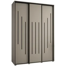 möbel kryspol Schwebetürenschrank Dakota 170 x 235,2 x 60 cm Schwarz