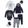 Kidsworld Starterpaket "8tlg. Baby-Set", Jungen, Gr. 50/56, blau (marine, weiß), Interlock, Obermaterial: 100% Baumwolle. Söckchen: 95% Baumwolle, 5% Elasthan. Bündchen: 95% Baumwolle, 5% Elasthan, Basic, KOB Set-Artikel Erstausstattungspaket, aus Bio-Baumwolle