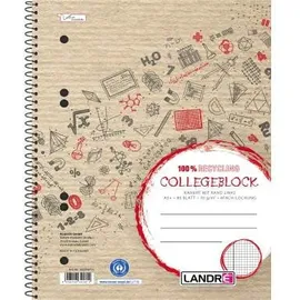Landré Collegeblock Recycling kariert