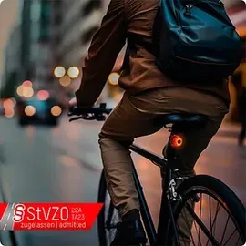 Ansmann Rear round LED Fahrradbeleuchtung schwarz