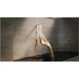 Hansgrohe AXOR ShowerComposition Duschpaneel mit Thermostat, Kopfbrause 110/220, Schulterbrause, inklusive Zubehör, 12595990, Farbe: Polished Gold optic