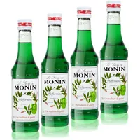 4x Monin Pfefferminz Sirup, 250 ml Flasche