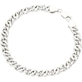 Smart Jewel Armband »Armband rhodiniert, glanz, Silber 925«, silberfarben