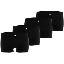 CECEBA Herren Boxershorts, 4er Pack - Konvex, Unterwäsche, Logo, einfarbig Schwarz XXL
