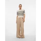 Vero Moda VMSABA PLAIN Feinstrickpullover Beige XL