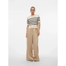 Vero Moda VMSABA PLAIN Feinstrickpullover Beige XL