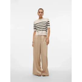 Vero Moda VMSABA PLAIN Feinstrickpullover Beige XL