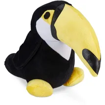 Relaxdays Türstopper Tukan Schwarz/Gelb/Weiß 20 cm