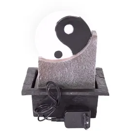 Lemodo Zimmerbrunnen mit LED-Beleuchtung, Dekobrunnen “Yin Yang” für die Wohnung