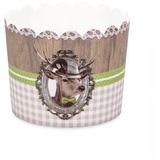 Staedter Städter Cupcake-Backform Platzhirsch ø 6/7 cm/Höhe 5,5 cm Grün Maxi 12 Stück