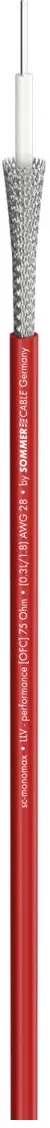 Videokabel SC-Monomax; 1 x 0,32; Antistatic-PVC Ø 2,70 mm; 75 O; rot