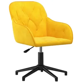 vidaXL Bürostuhl Drehbar Gelb Samt