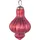 Beliani Weihnachtskugel 8er Set Glas rot