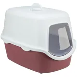 Trixie Katzentoilette Vico, mit Haube 40 × 40 × 56 cm lila/weiß