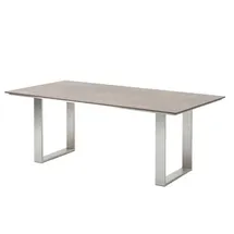 Niehoff Noah Gartentisch 200 x 95 x 76 cm HPL Beton-Design/silberfarben