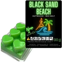 WonderWax Duftwachs WonderWax® Neon Duftwachs 6 Herzen (Black Sand & Beach), Duftrichtung: Black Sand & Beach