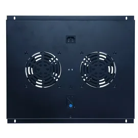 DSIT Lüftereinheit - Ventilator Paket mit 2 Ventilatoren und Thermostat geeignet für Serverschränke mit Einer Tiefe von 600mm