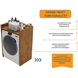 raumhirsch furniture Waschmaschinenumbauschrank 66 x 97 x 48 cm Braun