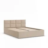 mebligo Polsterbett, Beige, Textil, 160x200 cm, Schlafzimmer, Betten, Polsterbetten