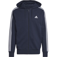 Adidas Essentials French Terry 3-Streifen Kapuzenjacke Legend Ink / White L