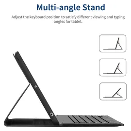 Tastatur Hülle für iPad 10,2 Zoll Schwarz