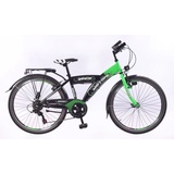 Ty-Trade 24 Zoll Kinderfahrrad Kinder City Jungen Fahrrad Rad Bike MISTRAL GRÜN - Schwarz