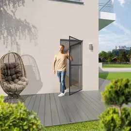 Trendline Insektenschutz-Tür 100 x 210 cm Schwarz
