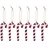 Trendline Zuckerstangen aus Kunststoff 12 cm rot