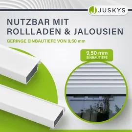 Juskys Fliegenschutzgitter mit Aluminiumrahmen 120 x 140 cm weiß