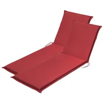 Traumnacht Komfort 2er Set Liegenauflagen 190 x 58 cm Rot