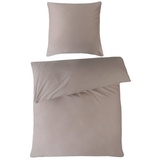 Mako-Satin cappuccino 155 x 220 cm + 80 x 80 cm