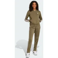 Adidas Essentials 3-Streifen Trainingsanzug Olive Strata XS