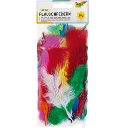 folia Federn mehrfarbig Flauschfedern bunt
