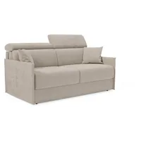 Miryam Schlafsofa Mit Matratze Mit Verstellbaren Kopfstützen Aus Weichem, Fleckenabweisendem Stoff T31 149 Cm Graubeige