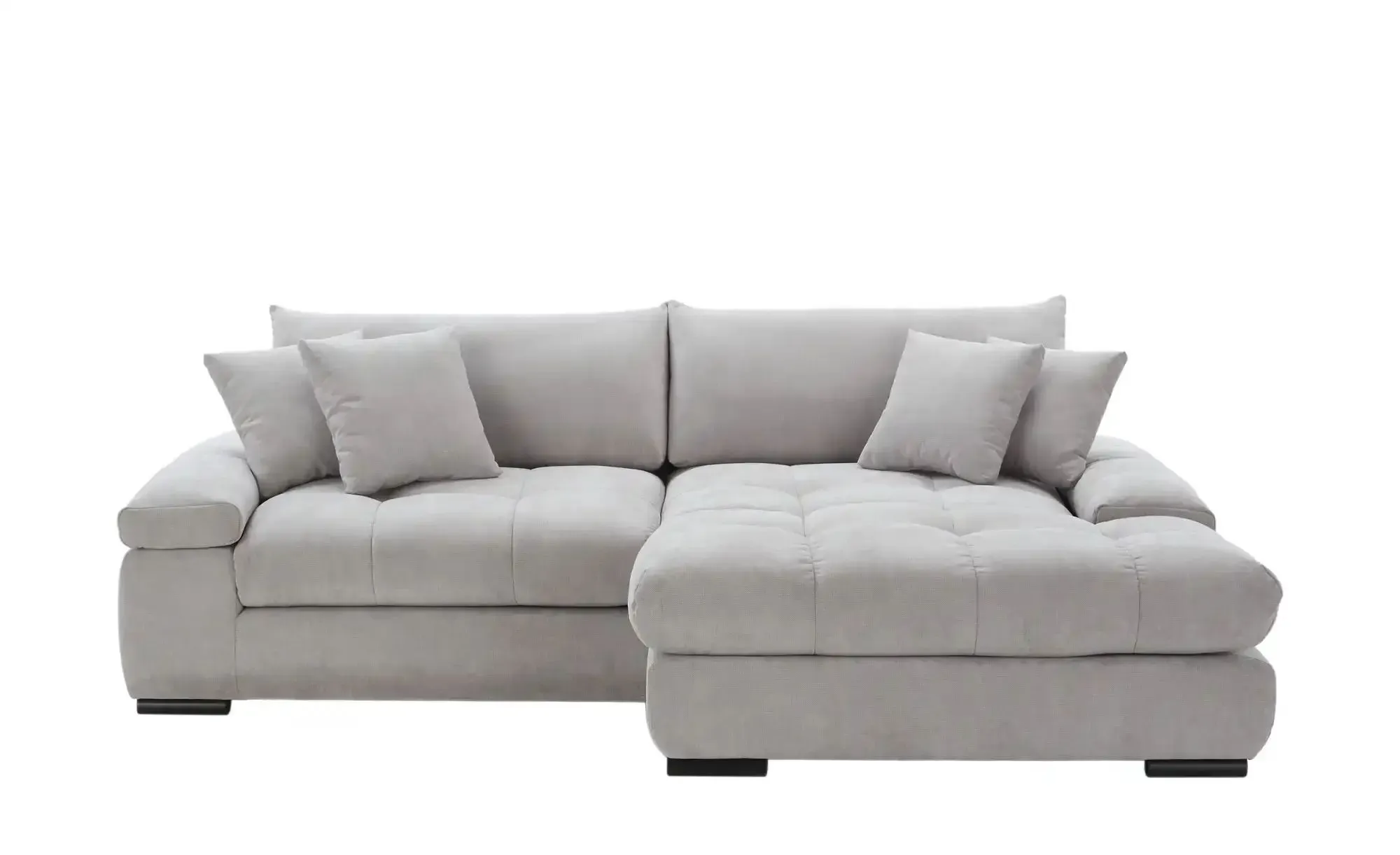 bobb Ecksofa mit trendigem Cordbezug Hella , grau , Maße (cm): B: 303 H: 96 T: 203.0