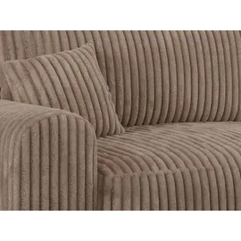 MKS Meble Eckcouch Cord 2-Sitzer Braun