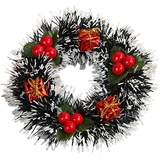 Adventskranz, Weihnachten Deko Türkranz, Bauernhaus Weihnachtskranz Türkranz, Adventsgesteck Weihnachtsgesteck Tischdeko für Adventskranz, Weihnachtskranz, Basteln (B, One Size)