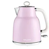 Salter Retro 1,7 L Wasserkocher - 3 kW, 360° Basis, Abnehmbarer Kalkfilter, Kabellos, Wasserstandsanzeige, Anzeige des Kochprozesses, Trockengehschutz & automatische Abschaltung, Rosa, EK5737PNKVDE