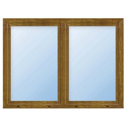 Meeth Wohnraumfenster »77/3 MD«, Gesamtbreite x Gesamthöhe: 150 x 160 cm, 2-flügelig, Dreh-Kipp/Dreh-Kipp - goldfarben