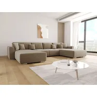 Ecksofa mit Schlaffunktion GUSTO U Monolith 09 - Braun