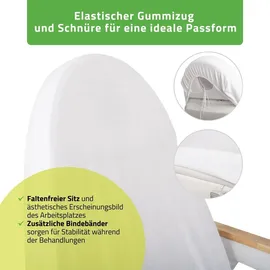 Habys Frottee Bezug für Kosmetikliege | Massageliege Weiß