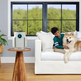 Shark NeverChange Compact Pro HP072EU Luftreiniger, Farbe:Hellgrau - weiß