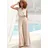 LASCANA Overall mit weitem Bein, Webware mit Leinen beige 36