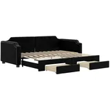 vidaXL Tagesbett 90 x 190 cm Schwarz